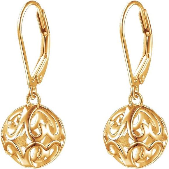 S925 Sterling Silver Heart Dangle Drop Stud Earrings for Women  Jewelry - Picture 1 of 4